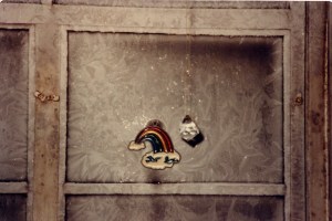 Inside of our apartment window cira 1980ish.